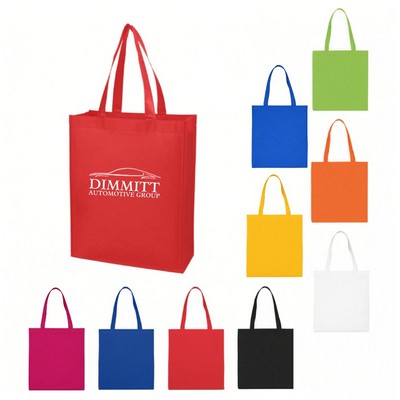 12" x 15" Non-Woven Shopper Tote Bag – Reusable Polypropylene Promotional Grocery Bag