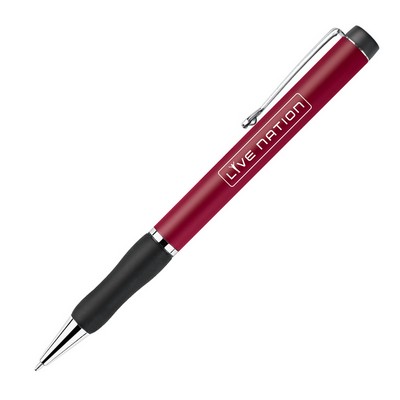 Coburg Aluminum Ballpoint Pen w/Matte Barrel & Rubber Grip