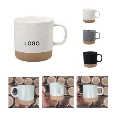 11 oz. Coffee Mugs with Speckled Features.